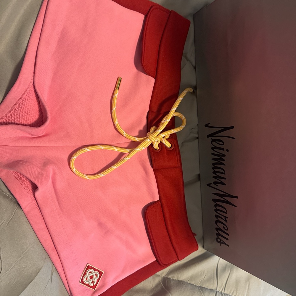 Pink and Red Swim Shorts